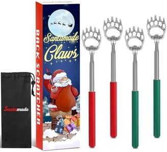 Bear Claw Back Scratcher 4 Pack - Telescopic Expendable Cool Stuff Gadgets for Dad, Husband, Grandma, Grandpa, Elderly, Older - Christmas Gifts Stocking Stuffers for Men