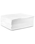 QWORK Oil Mat, 100 Pcs 20" x 15" Oil-Only Absorbent Mat Pad, Lightweight, 21-Oz Absorbency, Oil Absorbing Pads, White