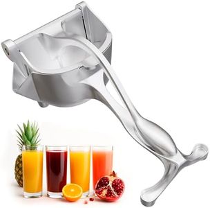 Aluminum Alloy Fresh Fruit Juice Extractor - Lemon Squeezer Manual, Non-Slip Ergonomic Grip, Easy to Use & Clean, 8.7" Length with 0.6L Capacity - Efficient Extraction of Citrus, and Other Fruits