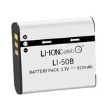 Li-ion Celeb LI-50B Battery D-Li92, Compatible with Olympus 3.7V 925mAh High Performance Battery Camera Compatible Battery