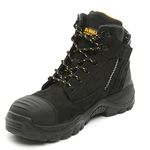 DEWALT Men's Akron Side Zip Steel Toe Safety Boot, Black, UK9 (EU43)