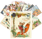 PIXILUV Vintage PostCards 24 pcs Felix Vintage Classic Fairy Tales Book Art