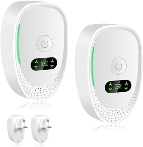 Henyall 2Pcs Air Purifier for Bedroom Home,Plug in Automatic Air Freshener & Odour Eliminator for Smoke/Pets/Toilet,Portable Negative Ion Purifier,Quiet Mini Ioniser for Office Room Car Kitchen