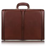 McKlein 80484 USA Turner Leather 4.5" Expandable Attaché Briefcase Brown