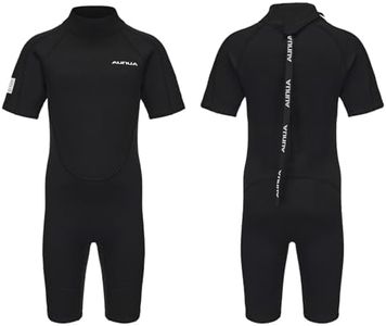 Aunua Kids Wetsuit for Youth Boys Girls, 3mm Shorty Wetsuit for Swimming, Surfing