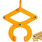 VEVOR Pallet Puller, 1T/2205 LBS Heavy Duty Steel Single Scissor Yellow Clamp, 4.3 Inch Jaw Opening and 0.5 Inch Jaw Height, Hook Pulling Hoisting Tool for Forklift Chain, Yellow