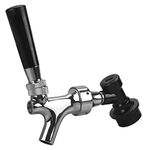 PERA Stainless Steel Stem Beer keg Tap Faucet with Ball Lock disconnect chromed body