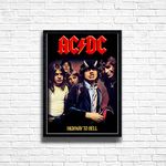 ACDC Concert Print Vintage Music Gig Framed Poster in A4 and A3 Size Options Great Home, Pub, Café, Bar Decoration Wall Art Print Wooden Frame (Black, A3)