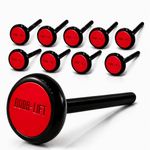 Dura-Lift Titan Premium Quiet Nylon Garage Door Rollers, 2 in. Wheel with Sealed 6200ZZ Bearing, 4 in. Corrosion-Resistant Stem, 10-Pack Replacement Kit for Sectional Track-Style Doors