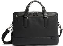 TUMI - Harrison Sycamore Slim Top Zip Work Briefcase - Padded Laptop Compartment (fits up to a 14" screen) - Black Leather