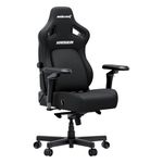 Anda Seat Kaiser 4 XL Gaming Chairs for Adults - Ergonomic Black Fabric Gaming Chairs with 6DArmrest, Comfortable Office Seat with Lumbar Support, Heavy Duty Wide Gamer Seat