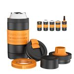 Ourokhome 5 in 1 Can Cooler, Stainless Steel Insulated Beverage Cup for 12 & 16 OZ Skinny & Regular Cans and Bottles, 100% Leak Proof Iced Coffee Tumbler with Lid, Yellow