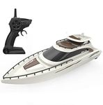 Ssccgym Remote Control Boat 4CH Electric Watercraft RC Sail Cruise Ship 15km/h for Lake Pool Boy Kids 8y+