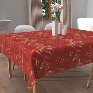 Soleil d'ocre Flores Printed Stain-Resistant Tablecloth Square 180 x 180 cm