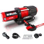 X-BULL 12V 4500LBS Synthetic Rope Electric Winch for Towing ATV/UTV/Boat Off Road