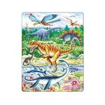 Larsen FH16 Dinosaurs of the Jurassic Period, 35 Piece Boxless Tray & Frame Jigsaw Puzzle