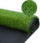 Nisorpa Artificial Grass Rug for Pets 1M × 10M, Natural Realistic Fake Grass Roll, 30mm Pile Height, High Density Artificial Grass Astro Turf Lawn Mat with Self-Draining System for Indoor Outdoor