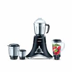 ACTIVA ABS Super Chef 900 Watts Powerful Motor Mixer Grinder With 4 Jars | 2 Years Motor, Black