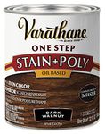 Rust-Oleum Varathane One Step Stain & Polyurethane for Interior Wood Surface in Liquid Form (946 ml | Oil-Based | Dark Walnut | Semi-Gloss)