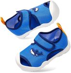 Balabala Toddler Boys Girls Sport Sandal, Kids Closed Toe Outdoor Water Sandals Non-Slip Lightweight Beach Walking Shoes Blue