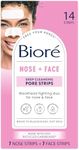 Biore Deep Cleansing Blackhead Remover Nose Strips and Face Pore Strips Combo, Pack of 14