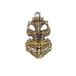 DreamKraft Wall Nazar Battu Evil Eye Protector, Mahakal Metal Face Mask Hanging Suraksha Kawach Drishti for House Entrance, Office, Shops (Golden - 16.5 x 3 x 9.5 CM)