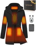 Women Long Heated Jacket Battery Pa