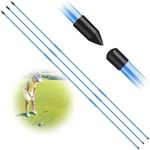 FINGER TEN Golf Alignment Sticks Rods Swing Trainer Tools 48 Inch 2 Or 3 Pack, Fits in Golf Bag Tour Stickers Practice Training Aid (3 Pack Navy)