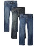 The Children's Place Boys Multipack Basic Bootcut Jeans, Dark Jupiter/Dustbowl Wash/Med Indigo 3-Pack, 10