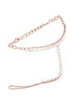 ZAVERI PEARLS Rose Gold Dazzling Cubic Zirconia Contemporary Brass Hand Harness Bracelet For Women-ZPFK16134