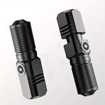 Lucario XHP 10,000 Lumens Rechargeable Torch Light, Mini Compact LED Super Bright Flashlight, Power Zoomable Beam, Type-C Fast Charging with Battery Included, Outdoor Hiking & Survival Gear.