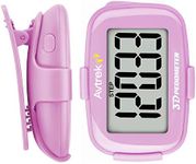 AVTREK Accurate 3D Step Counter with LED Backlight Pocket Pedometer for Walking Or Running Outdoor Hiking Activities (Pink)