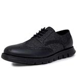 Nautica Men's Knit Dress Oxford Dress Sneakers: Breathable, Stylish, Lightweight & Comfortable - Ideal for Business or Walking, Denim Black Smooth, 6 UK