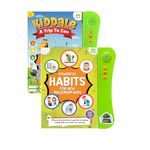 Kiddale Pack of 2 Musical Interactive Children Sound Books:Trip to Zoo & Powerful Habits|Ideal Gift for 3+ Years Baby|E Learning Book|Smart Intelligent Activity Books|Musical Rhymes|Talking Book