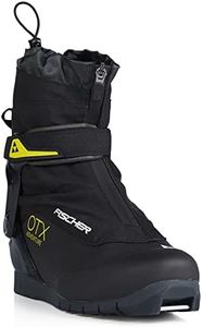 FISCHER Unisex Winter Sports Skiing Snow Protection Hinged Cuffs Secure Fit Warm Lace Up OTX Adventure Boots, Black, 44