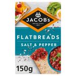 Jacob's Salt and Pepper Flatbreads, 150 g (Pack of 1)