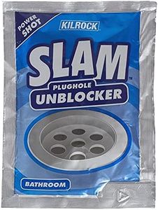 Kilrock SLAM - Sink and Plughole Bathroom Drain Unblocker - Multi-Pack x12 - Dissolves Grease, Fat & Food - For Smelly Drains