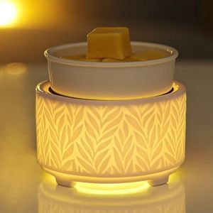 EQUSUPRO Ceramic Wax Melts Warmer–Candle Wax Melts Warmer with 7 Color Led Light, 3-in-1 Candle and Wax Warmer for Scented Wax Tarts, Candle Jars and Essential Oils, Gift & Decor