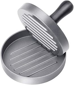 Asdirne Presse-hamburger en acier inoxydable de qualité alimentaire avec poignée en ABS, presse-hamburger antiadhésif, 11,5 cm, 50 x feuilles de papier à hamburgers incluses