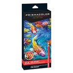 Prismacolor Col-Erase Colored Woodcase Pencils w/Eraser, 24 Assorted Colors/Set