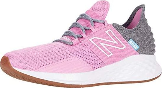 New Balance unisex child Fresh Foam Roav V1 Running Shoe, Candy Pink/Light Aluminum, 7 Big Kid US