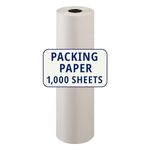 BOX USA Packing Paper Roll 1440'L x 30"W - 1,000 Sheets 17” Long Equivalent - Large White Newsprint for Shipping, Packaging, Storage and Moving Supplies