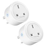 Smart Plug, TVLIVE 2 Pack 13A Smart Plugs WiFi Outlet Works with Amazon Alexa(Echo, Echo Dot), Google Home, IFTTT, Wireless Smart Socket, Remote Control, Schedule and Timer Function, No Hub Required