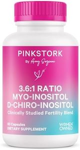 Pink Stork Myo/Chiro Inositol 3.6:1 Blend: Myo-Inositol & D-Chiro Inositol, More Effective Than 40:1, Fertility Supplement for Women, Women-Owned, 60 Capsules