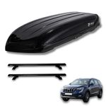 Away Car Roofbox (Gloss) - 540 litres Capacity Car Rooftop Cargo Box/Carrier for Mahindra XUV 700 | Aerodynamic Shape | Dual Opening | Waterproof Material | Special Lock System