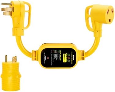 KOHREE 50 Amp to 30 Amp RV Adapter with Surge Protection, 8000 Joules with 30 Amp to 50 Amp Adapter Plug, Circuit Analyzer Surge Protector for Camper Travel Trailer