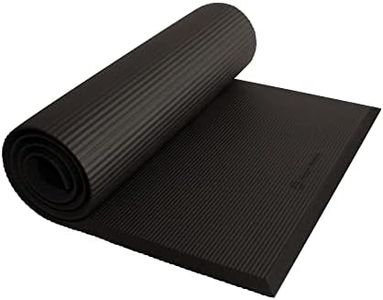 Hugger Mugger Ultimage Cushion Yoga mat - Black - Ultimate thick, grippy, soft yoga mat, extra long and wide, and extra cushion