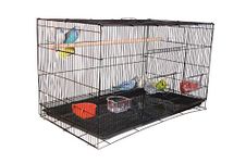 AVI CRAVE Bird Iron cage Large 2.5 feet for Budgies,Finches,Love Birds,Cocktails,Conures,and Other Birds, Black