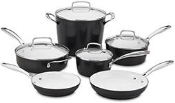 Cuisinart 10 Piece Elements Pro Induction Non-Stick Set, 14.62", Black