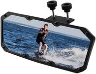Boat Mirror, 4 "x11" Universal Boat Rear View Mirror with Two Rubber Cushions Easy to Install, Wide Angle Convex Rearview Mirror for Sun Deck Ski Boat Pontoon Boat Water skiing Sports Surfing